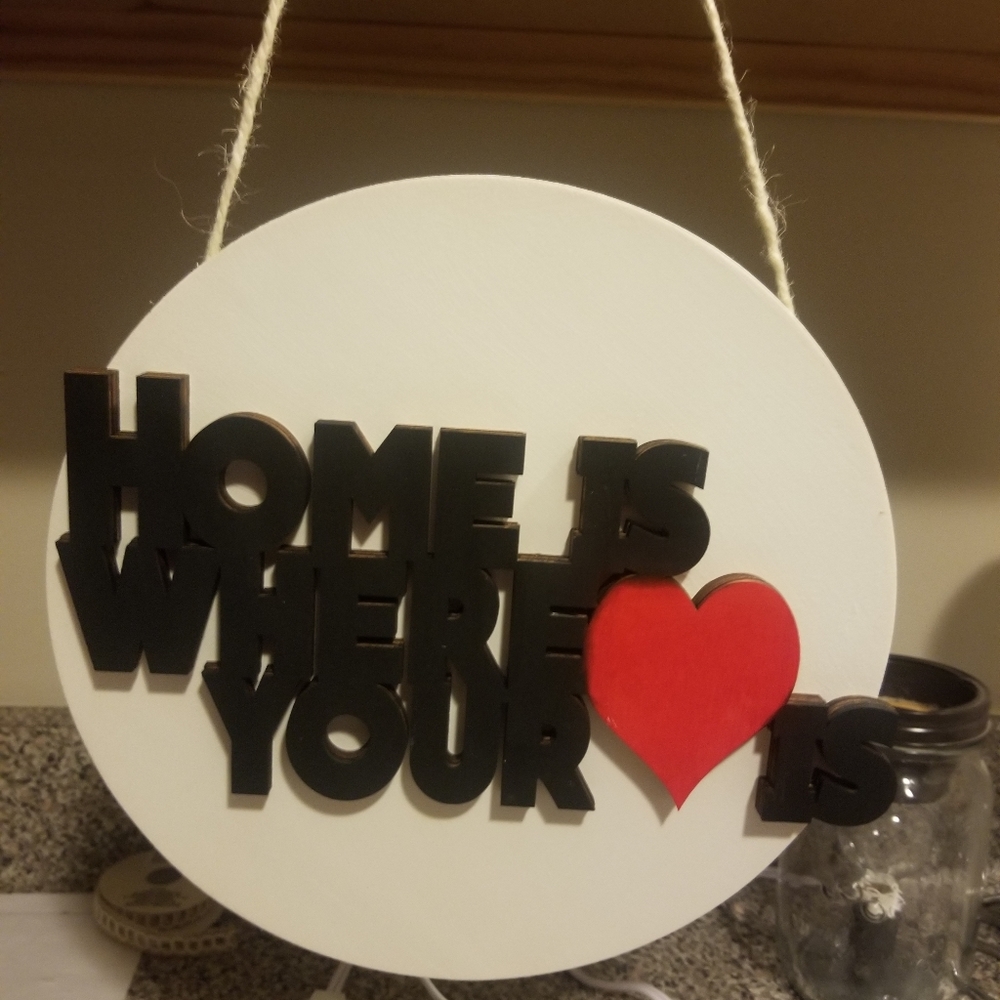 Round home wall home decor Home is where your ❤ is!!!